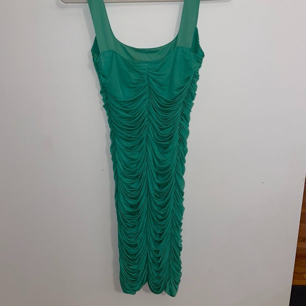 Blumarine Green Cinched Dress Small